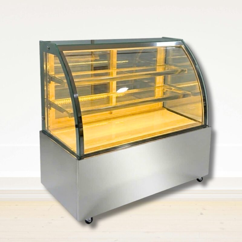 Tủ Bánh Kem Inox – 1M5 – DG-1500Y – Kính Cong